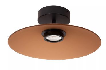 Lucide Menga - plafondlamp - Ø 40 x 16 cm - 12W dimbare LED incl. - amber
