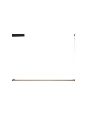 Nova Luce Lios - hanglamp - 123 x 200 x 2,5 cm - 28W dimbare LED incl. - Moca-koffie en mat zwart