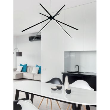 Maxlight Spider - hanglamp - Ø 114 x 200 cm - 33W LED incl. - zwart
