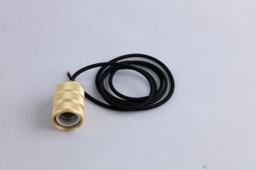 Artdelight pendel zonder plafondplaat - Ø 4,7 x 157,5 cm - mat goud met zwart