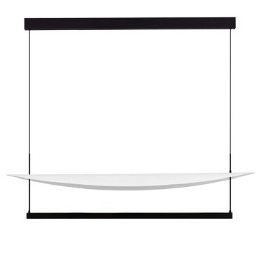 Nova Luce Diona - hanglamp - 120 x 160 x 30 cm - 81W dimbare LED incl. - zandzwart en wit