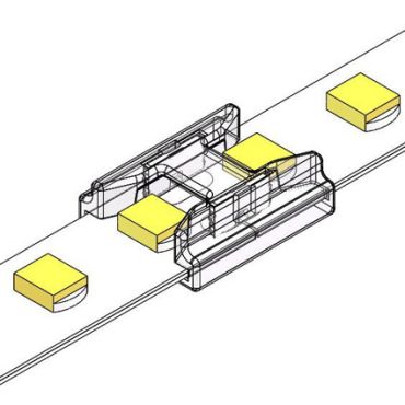 Lichtkoning - connector -  0,98 x 0,5 cm - voor enkelkleurige 8mm SMD LED strip