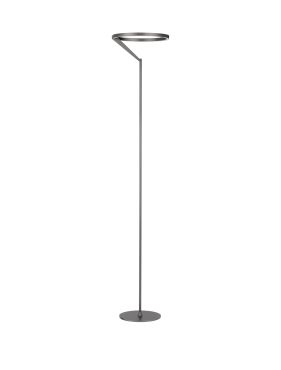 Nova Luce Tilia - vloerlamp - Ø 33 x 168 cm - 26W dimbare LED incl. - mistig nikkel
