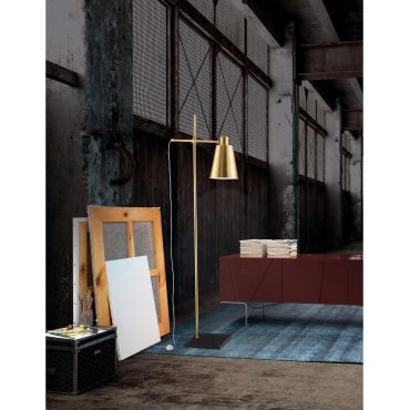 Nova Luce Signore - staanlamp - 165 cm - satijn goud