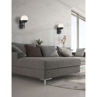 Maxlight Dallas - wandverlichting - 14 x 22 x 26 cm - zwart