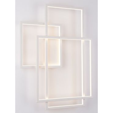 Maxlight Geometric - wandverlichting - 70 x 9 x 54 cm - 45W LED incl. - wit