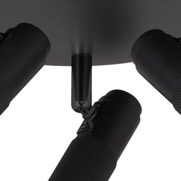 Searchlight Handlebar - opbouwspot 3L - Ø 34 x 15,5 cm - 7W LED incl. - zwart