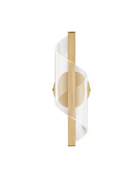 Nova Luce Valentin - wandlamp - 11 x 33 x 13 cm - 9W LED incl. - messing goud