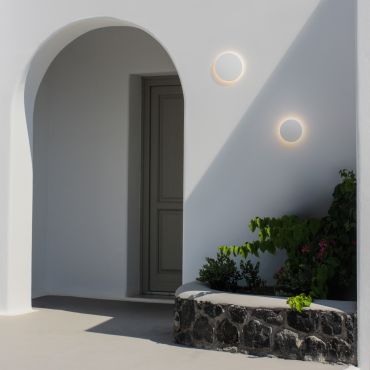 Nova Luce Copper - buiten wandverlichting - Ø 13,5 x 4 cm - 7W LED incl. - IP65 - wit