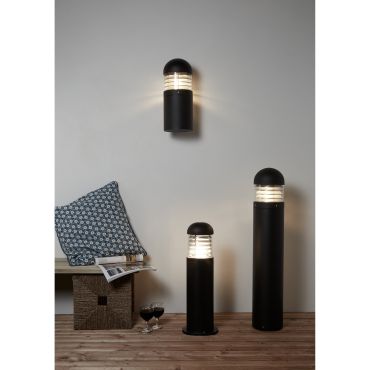 Searchlight Bronx - tuinpaal - Ø 17 x 90 cm - IP65 - zwart