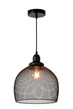 Lucide Mesh - hanglamp - Ø 28 x 160 cm - zwart