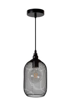 Lucide Mesh - hanglamp - Ø 15 x 158 cm - zwart