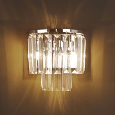 Maxlight Monaco - wandverlichting - 18 x 11 x 19 cm - chroom