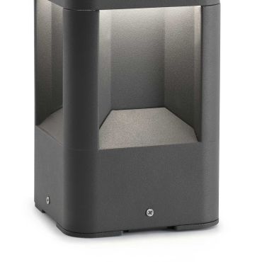 Faro Naya - tuinpaal - 12 x 12 x 20,5 cm - 8W LED incl. - IP54 - donkergrijs