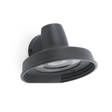 Faro Bronx - wandverlichting - 14,4 x 13,3 x 9,6 cm - IP44 - donkergrijs