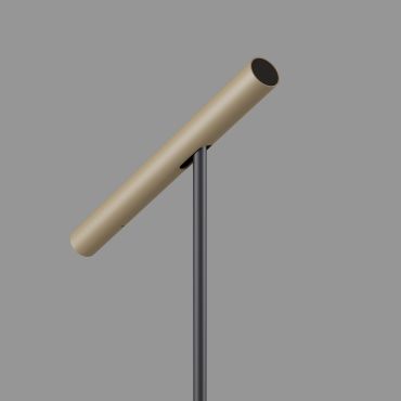 Artdelight Kansas - vloerlamp - 20 x 25 x 140 cm - 6W dimbare LED incl. - zwart en champagne
