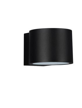 Nova Luce Beta - buiten wandverlichting - Ø 9 x 6,8 x 11 cm - 8W LED incl. - IP54 - zandzwart