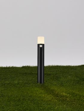Nova Luce Paul - tuinpaal op piek - Ø 9,5 x 60 cm - 10W LED incl. - IP65 - zandzwart