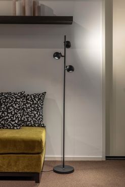 Artdelight Bolero - vloerlamp - Ø 25 x 160 cm - zwart