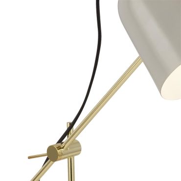 Searchlight Odyssey - tafellamp - 39 x 49 cm - grijs en goud
