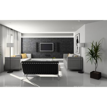 Artdelight Tondo - staanlamp - 140 cm - zwart