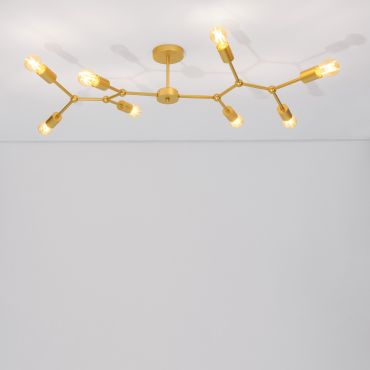 Nova Luce Calisto - plafondverlichting - 98 x 35 cm - messing