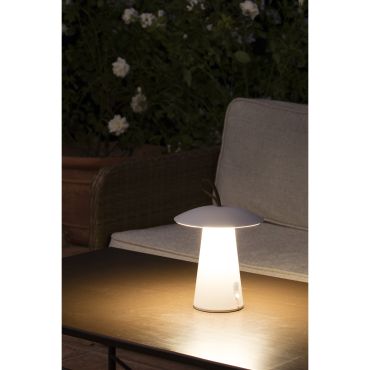 Faro Task - draagbare lampen - Ø 20 x 29,2 cm - 2W LED incl. - IP54 - mat wit