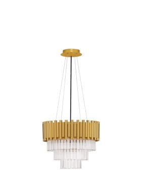 Nova Luce Magnolia - hanglamp - Ø 40 x 120 cm - goud