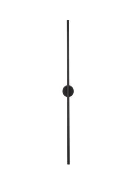 Nova Luce Aden - wandlamp - 1,5 x 7,3 x 90 cm - 15W LED incl. - IP44 - zandzwart