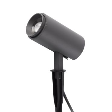 Faro Plom - grondspot op piek - 16 x 8 x 38 cm - 8,5W LED incl. - IP64 - donkergrijs