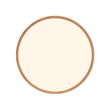 Nordlux Oja - badkamer plafondverlichting - Ø 42,4 x 2,3 cm - 24W dimbare LED incl. (2700K) - IP54 - houtfolie