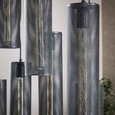 Vico Tube Mesh - hanglamp - 100 x 30 x 150 cm - zwart