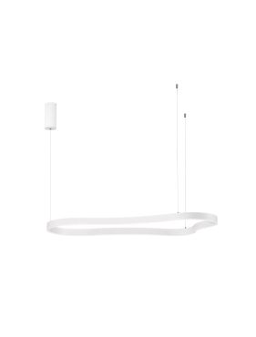 Nova Luce Dussa - hanglamp - 66 x 150 x 120 cm - 61W dimbare LED incl. - zandwit