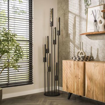 Vico Tube - vloerlamp - 186 cm - zwart