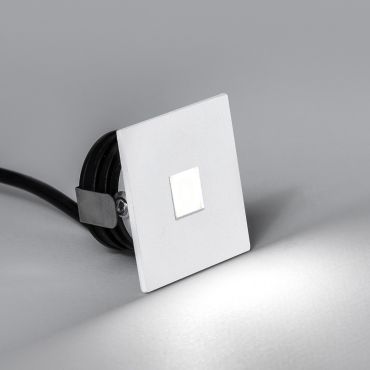 Nova Luce Passaggio - inbouw wandverlichting - 37 x 37 mm, Ø 32 mm inbouwmaat - 1W LED incl. - IP54 - wit