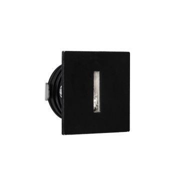 Nova Luce Passaggio - inbouw wandverlichting - 37 x 37 mm, Ø 32 mm inbouwmaat - 1W LED incl. - IP54 - zwart