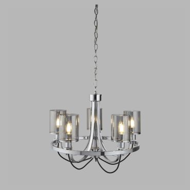 Searchlight Catalina - luster - Ø 51 x 118 cm - chroom
