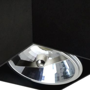 Zuma Line Box SL1 - opbouwspot - 12 x 12 cm - zwart