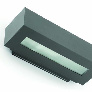 Faro West - wandverlichting - 28 x 12 x 7 cm - IP54 - donkergrijs
