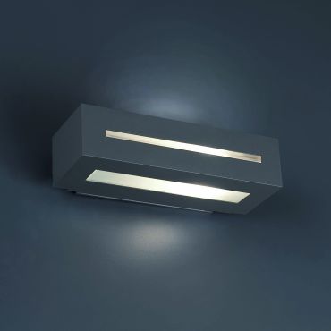Faro West II - wandverlichting - 28 x 12 x 7 cm - IP54 - donkergrijs