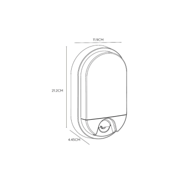 Lucide Hups IR - buiten wandlamp met sensor - 11,9 x 4,5 x 21,2 cm - 10W LED incl. - IP54 - zwart