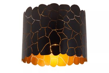 Lucide Almelo - plafondlamp - Ø 25,5 x 22 cm - zwart