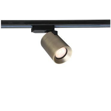 Artdelight Megano - railspot 1-fase rail - Ø 7 x 13 cm - antiek brons
