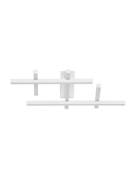 Nova Luce Pace - plafondlamp - 58 x 8 x 41 cm - 42W dimbare LED incl. - zandwit