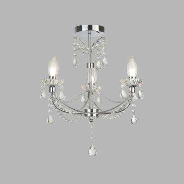 Searchlight Autumn - luster - 44 x 49 cm - IP44 - chroom