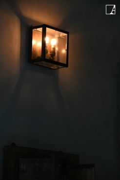 Authentage Vitrine Petite 2L - buitenwandverlichting 2L - 15 x 7,5 x 15 cm - IP43 - brons
