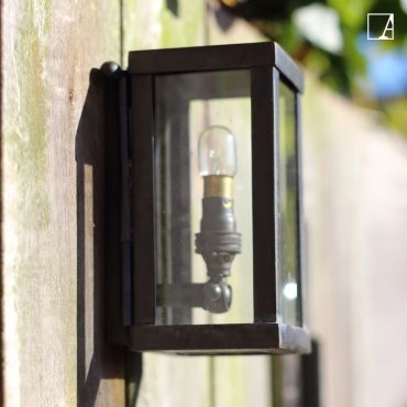 Authentage Vitrine Petite 1L - buitenwandverlichting - 7,5 x 7,5 x 15 cm - IP43 - brons