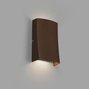 Faro Nairobi - wandverlichting - 8,5 x 5 x 15 cm - 6W LED incl. - IP54 - roestbruin