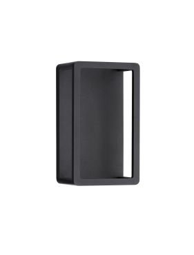 Nova Luce Akmi - buiten wandverlichting - 15 x 26 x 12,5 cm - 9W LED incl. - IP65 - donker antraciet