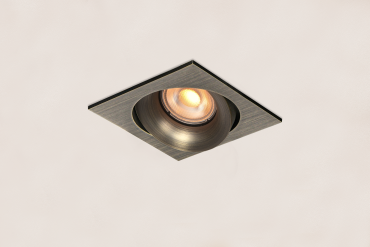Artdelight Alice - inbouwspot - 90 x 90 mm, 83 x 83 mm inbouwmaat - antiek brons